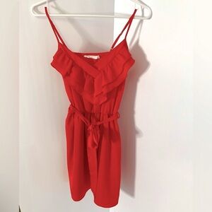 Lush belted Orange Sundress M